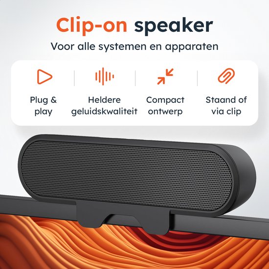 Skoov Soundbar PC - Bluetooth Luidspreker - Gaming Soundbar - PC Speakers - Mini Soundbar - Luidsprekers voor PC - Screenbar van Skoov — afbeelding 3