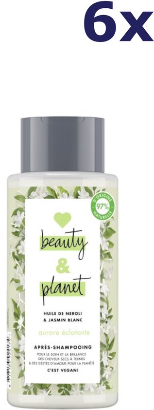 6x Love Beauty and Planet conditioner witte jasmijn 400ML
