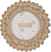 Clayre & Eef Fotolijst Ø 10 cm Beige Kunststof
