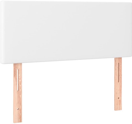 vidaXL Boxspring met matras kunstleer wit 80x200 cm - Boxspring - Boxsprings - Bed - Slaapmeubel