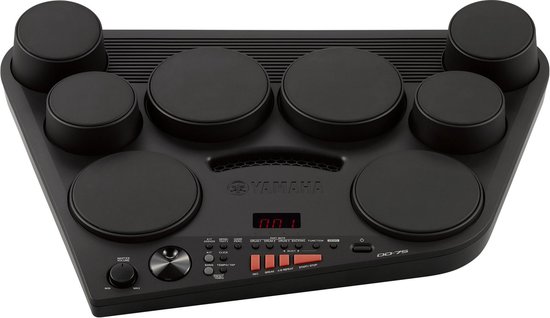 Yamaha DD-75 – Tragbares elektronisches Schlagzeug mit 8 Pads, Pedalen und Lautsprechern