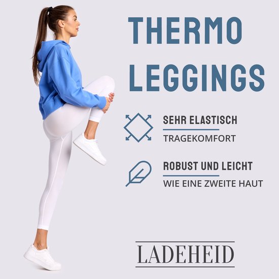 Ladeheid Dames Thermobroek 2 Pack - Sport - Lang - Sporbroek - Polyamide – Zwart/Wit – XL - LA-LA40-261-TMPW-2B — afbeelding 3