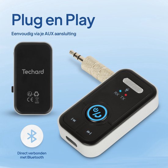 Receiver en Transmitter Auto BT 5.4 - 3.5MM AUX Bluetooth Ontvanger Handsfree Bellen Bluetooth Audio Receiver - 2025 Model van Merkloos — afbeelding 5