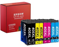 weCare 8-pack Geschikt voor Epson 405XL inktcartridges WF-7830DTWF WF-7840DTWF WF-3820DWF WF-4820DWF WF-4830DTWF