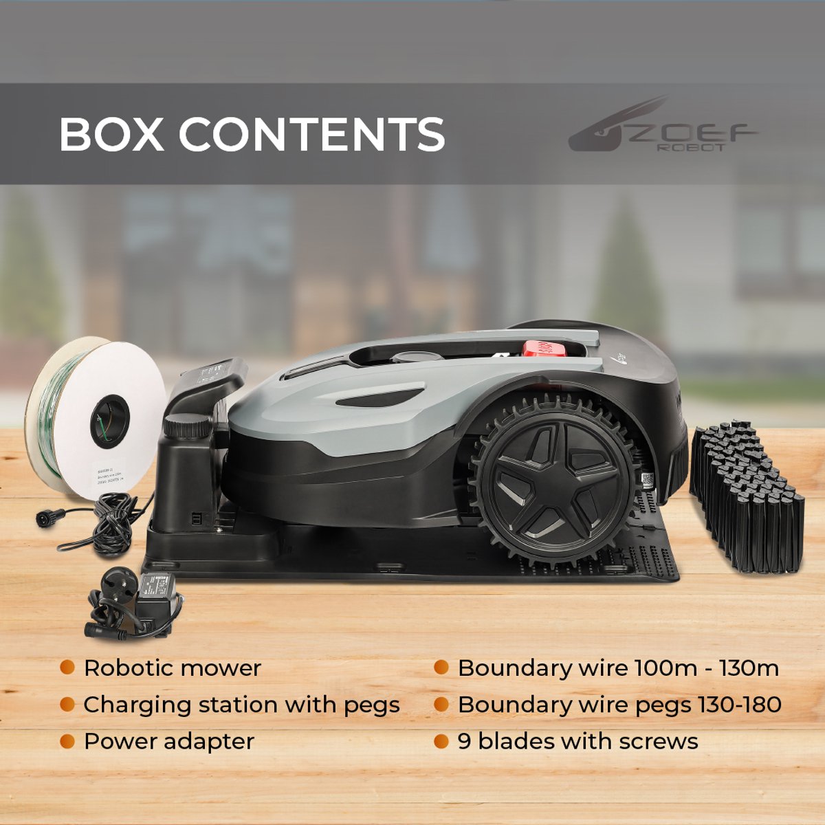 Afbeelding 3 van Zoef Robot - Robotgrasmaaier Teun tot 300m2 met afdekkap - Robot grasmaaier - robotmaaier - robotmaaier 300m2 - grasmaaier