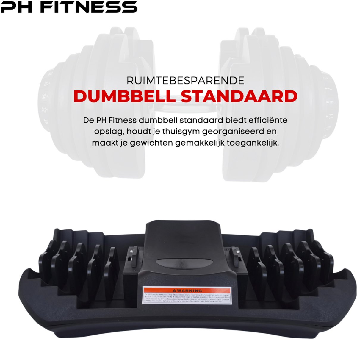 PH Fitness Verstelbare Dumbell 24KG Zwart - PRIJS PER STUK - Smart Dumbbells - Gewichtenset voor Home Gym - Adjustable Dumbbells van 2,5 kg tot 24kg - Complete Halterset van 15 Dumbbells in een! – foto 5