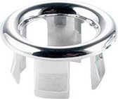 Trop-plein d'évier Knaak - Rosette de trop-plein - Bouchon de vidange - Ring - Salle de bain - Chrome - Rond - Argent - Étoile - 1 pièce