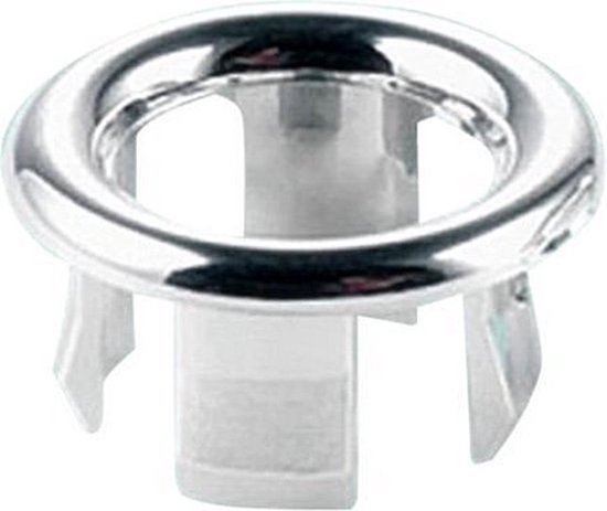 Knaak Wasbak Overloop - Rozet - Afvoerplug - Chroom - Rond - Zilver - 1 Stuk