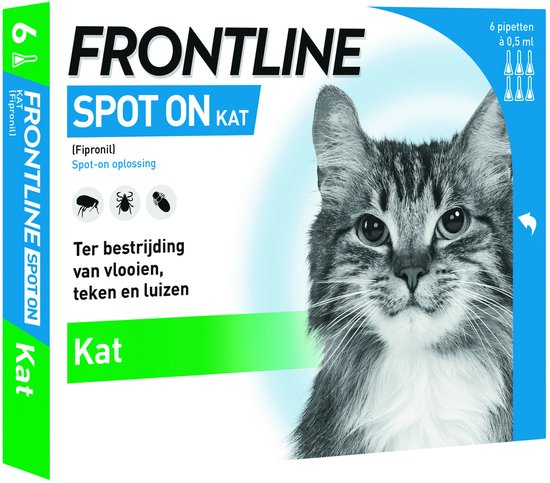 Frontline Spot-On Anti vlooienmiddel Kat - 6 pipetten