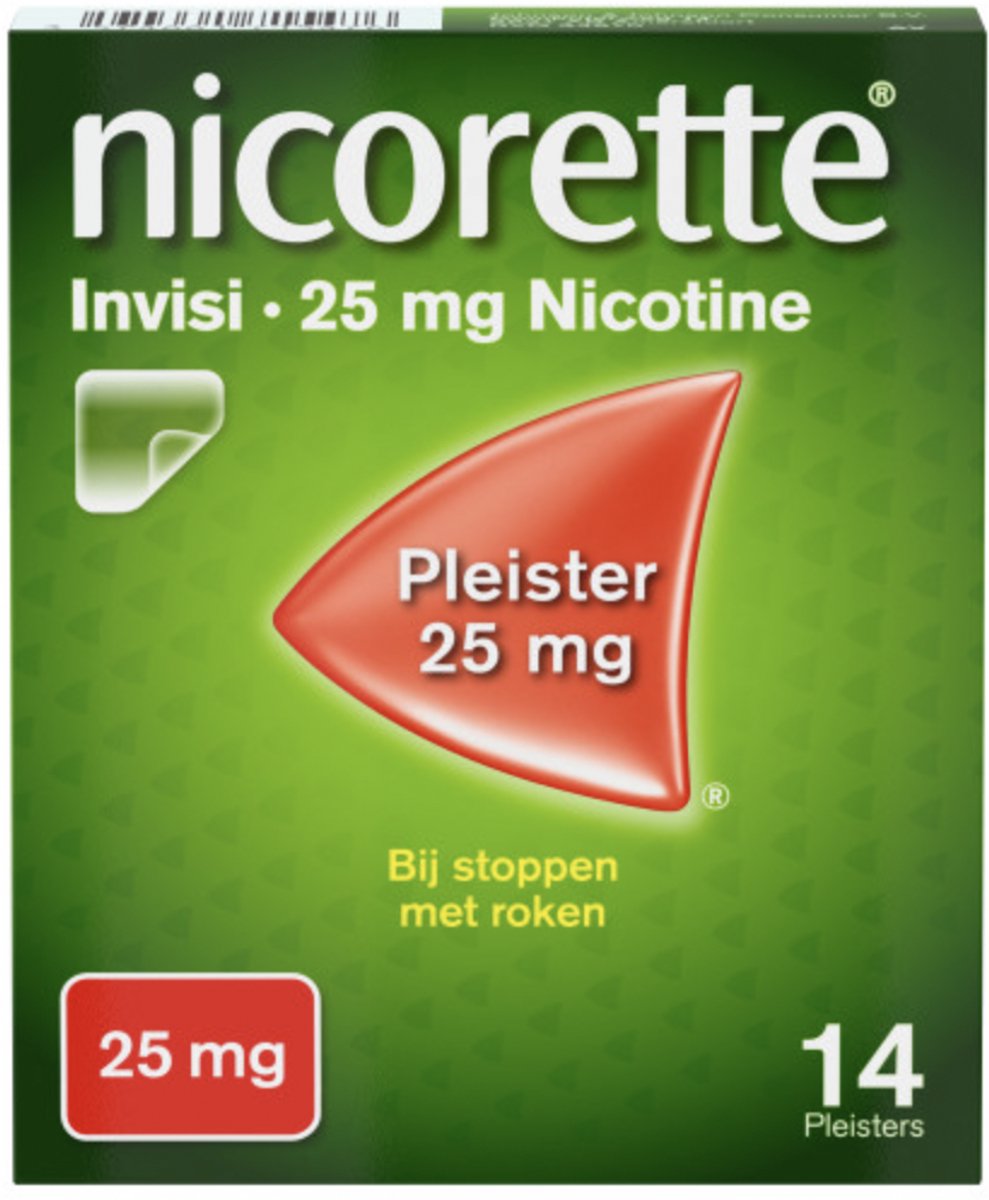 Goedkoopste Nicorette Invisi Pleisters - 25mg nicotinepleister - nicotinevervanger - stoppen met roken - 1 x 14 stuks