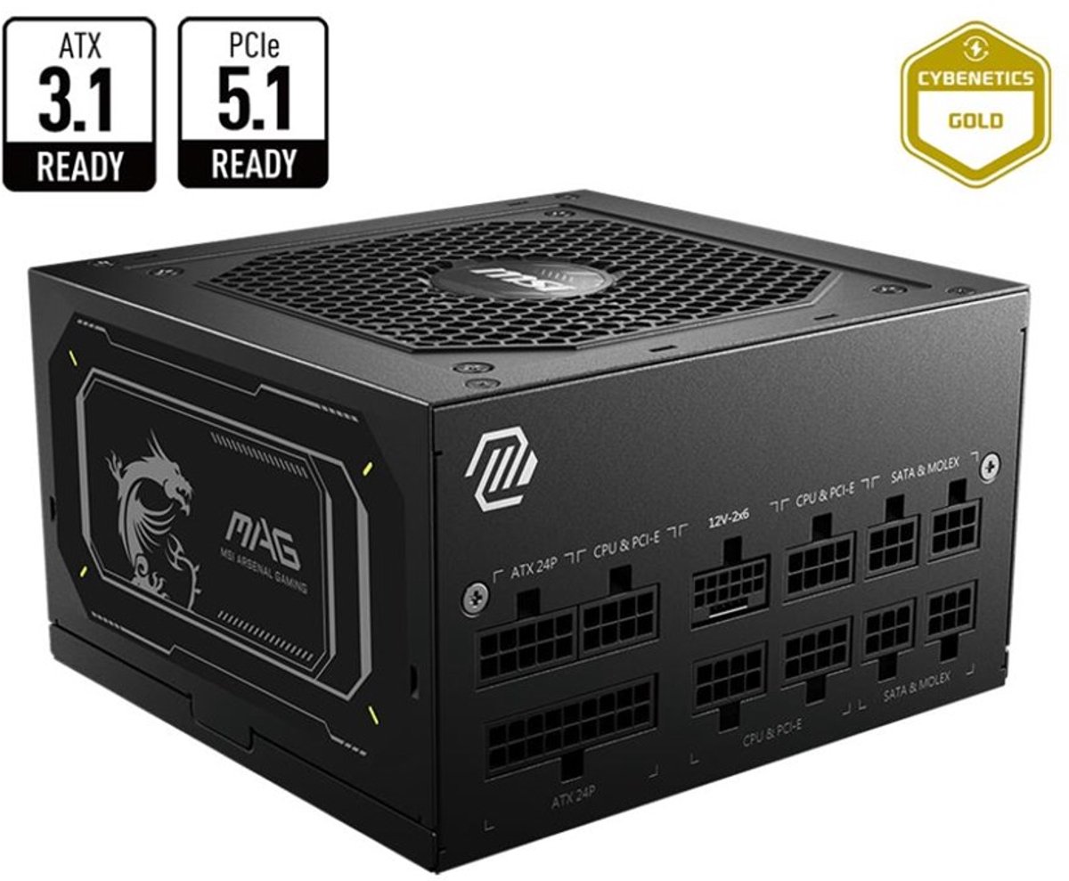 MSI MAG A750GL PCIE5 II voeding