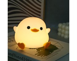 LED Nachtlampje Kinderen, Siliconen Eend Bedlampje met Dimbaar + Timer, LED Voedernachtlampje, Slaapkamerdecoraties, Verjaardagscadeaus voor Kinderen, Baby's, Vrouwen, Meisjes, Jongens