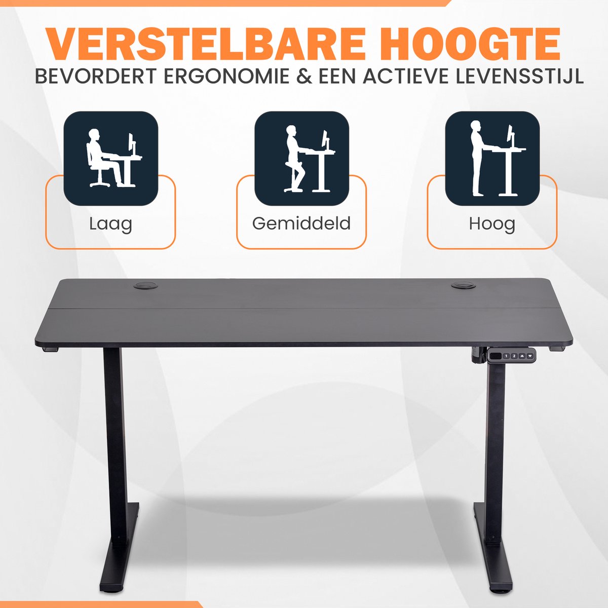 LG Elektrisch Zit-Sta Bureau 140x60cm thumbnail 5