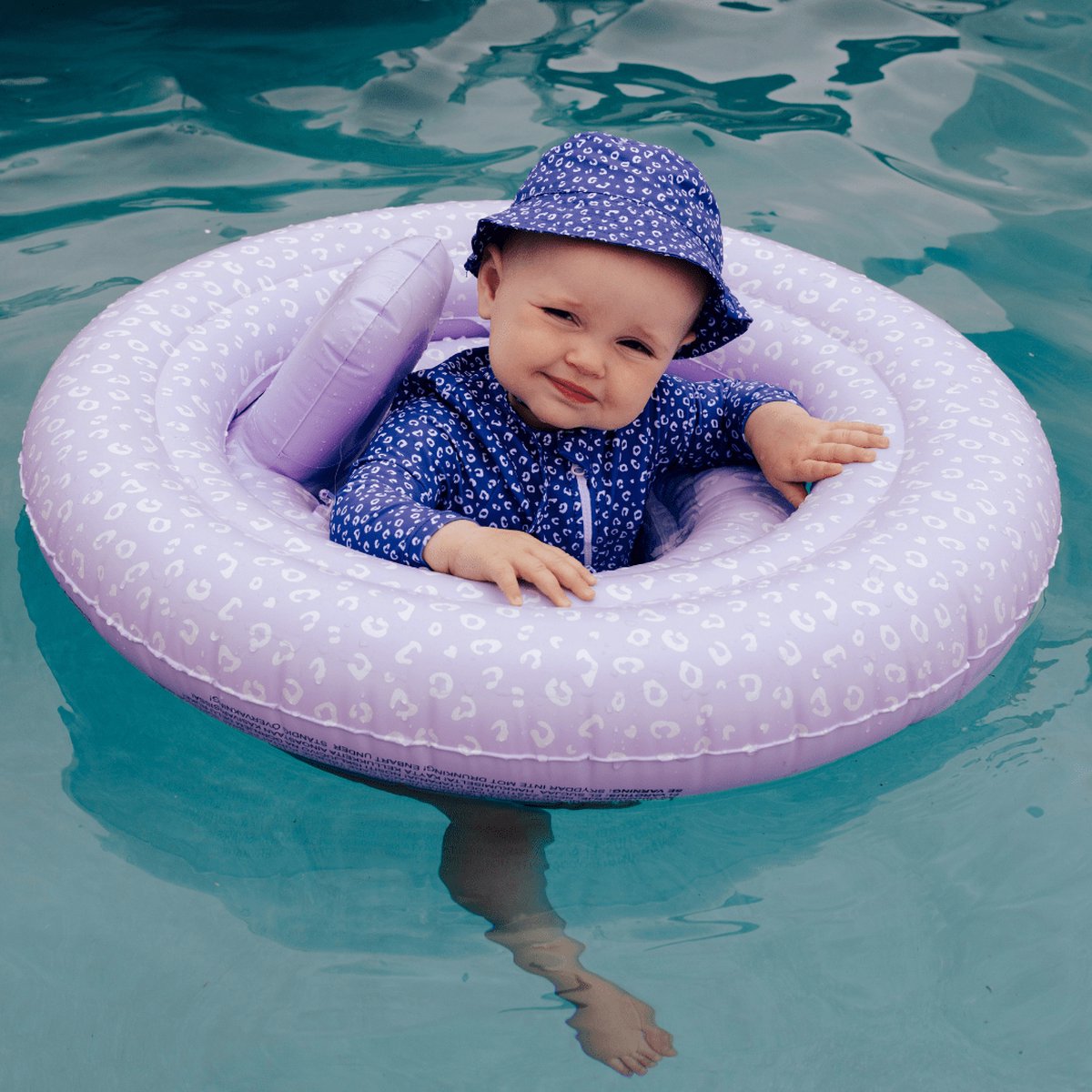 Swim Essentials | Lila Panterprint Baby Float 0 — afbeelding 2