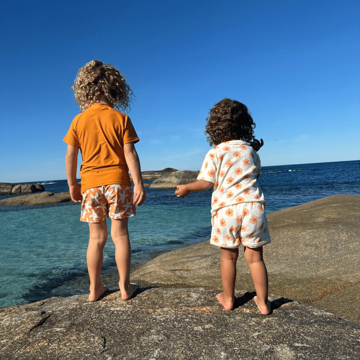 Swim Essentials | Meerkleurig Bloemen Meisjes Set Strand - Terry — afbeelding 4