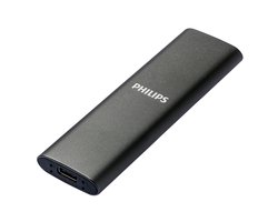 Philips externe SSD 1TB - draagbare SSD schijf - USB-C - aluminium - Space grey