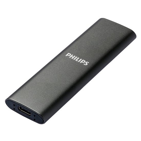 Philips externe SSD 1TB - draagbare SSD schijf - USB-C - aluminium - Space grey
