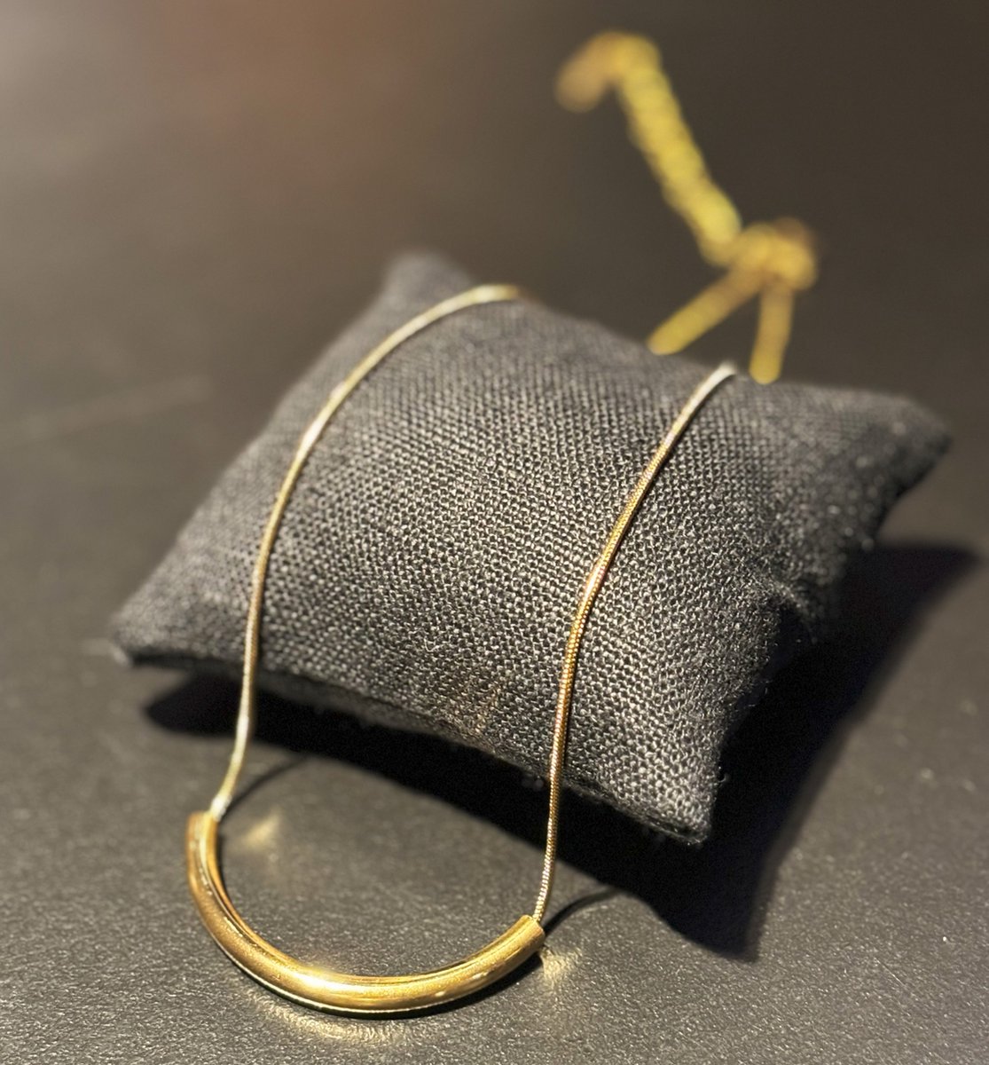 No-Fade Goud-Stijl Vergulde 'Halve Maan' Hanger Ketting Sieraden Voor Dames En Heren