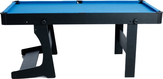 Strength - 6 pieds - Table de billard pliante - Table de billard - Zwart - Bleu