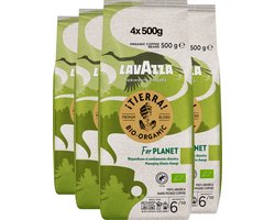 Lavazza Tierra for Planet Koffiebonen - Biologische 100% Arabica Koffie Bonen - Intensiteit 6/10 - 4 x 500 gram - NL-BIO-01