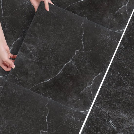 VEELIKE PVC-vloerbedekking, betonlook, grijs, vinylvloer, pvc, vloertegels, zelfklevend, beton, kleeftegels, vloer, keuken, tegelstickers, vloer, badkamer, tegels, garage, 1,5 mm, 30 cm x 30 cm, 12