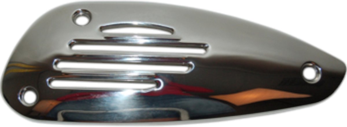 uitlaat hitteschild vespa LX 50 / vespa S / vespa LXV / piaggio Fly 4t 4v / primavera chroom origineel 8454655
