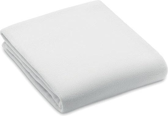 Fleece deken - Plaid - Warmtedeken - Dekentje - Duurzaam RPET - 150 x 120 cm - Wit