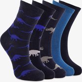 5 paires de chaussettes enfant avec dinosaures bleu - Taille 27/30