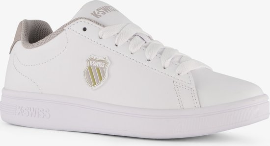 Chaussures De Tennis K-SWISS Court Shield Pour Femme En Cuir Blanc à