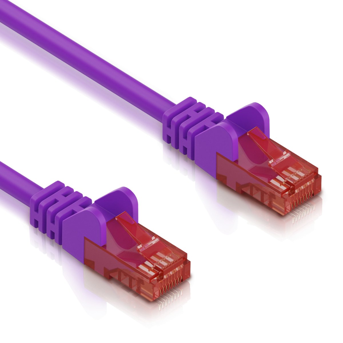 Cat 6 - U/UTP - Netwerkkabel - Patchkabel - Internetkabel - 10 Gbps - 1.5 meter - Paars - Allteq