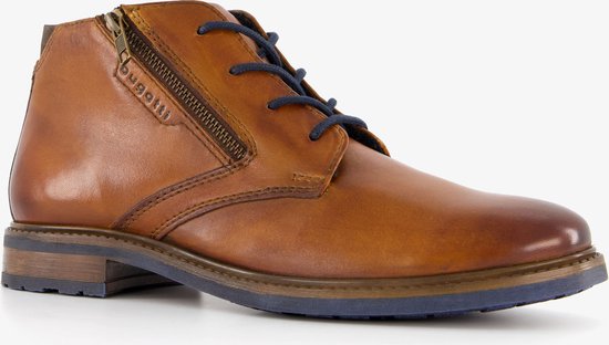 Chaussures à lacets homme en cuir Bugatti marron cognac - Taille 40 - Semelle amovible
