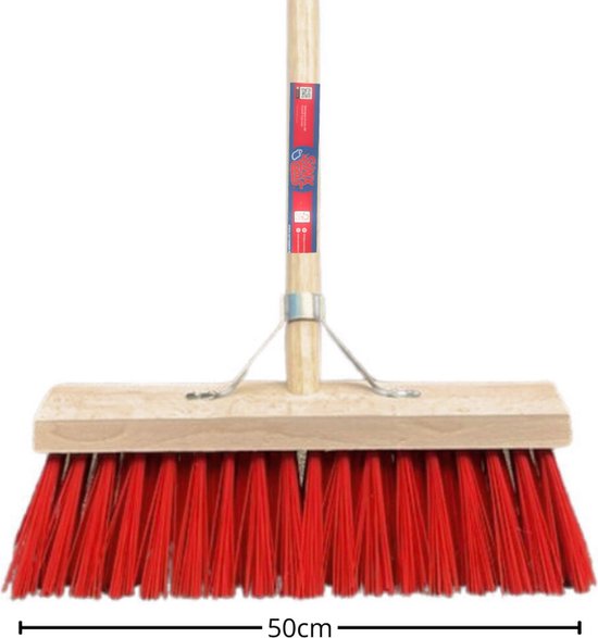 Synx Tools Rechte schoffel 14cm & Synx Tools Nylons StraatBezem 50cm - Onkruidverwijderaar - Schoffel met Steel - 160 cm steel met hilt - Buiten bezem Kunststof haren - Bezem met Steel 150 cm van Synx Tools — afbeelding 3