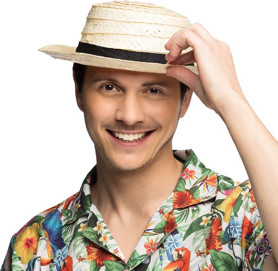 Boland - Hoed Lou Bandy promo Naturel - 58 - Volwassenen - Mannen - 20's - Roaring Twenties