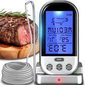 Bol.com Digital Wireless Meat Thermometer with Oven Probe - BBQ Baking Roasting - Temperature Range up to 250°C - 1m Wire aanbieding