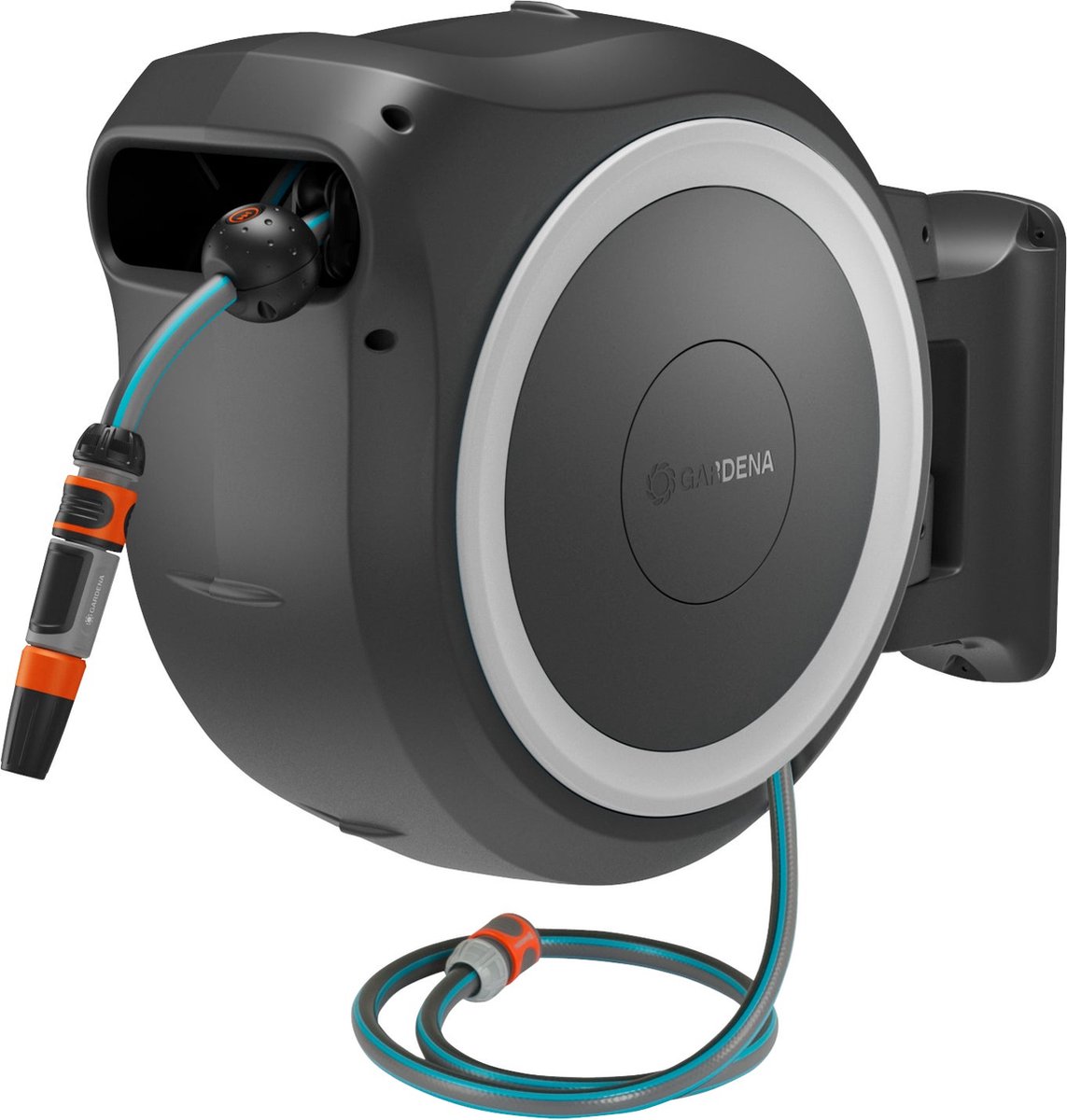 Gardena PowerRoll XL Dévidoir sur batterie Solo - Gris-blanc - 35 m