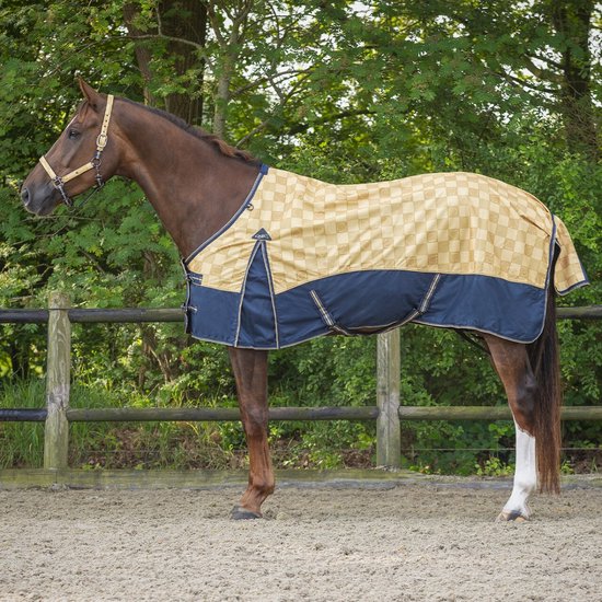 Regendeken luxe 0 gram Met fleece voering Sandy Beach paardendeken Regendeken luxe 0 gram Met fleece voering Sandy Beach paardendeken