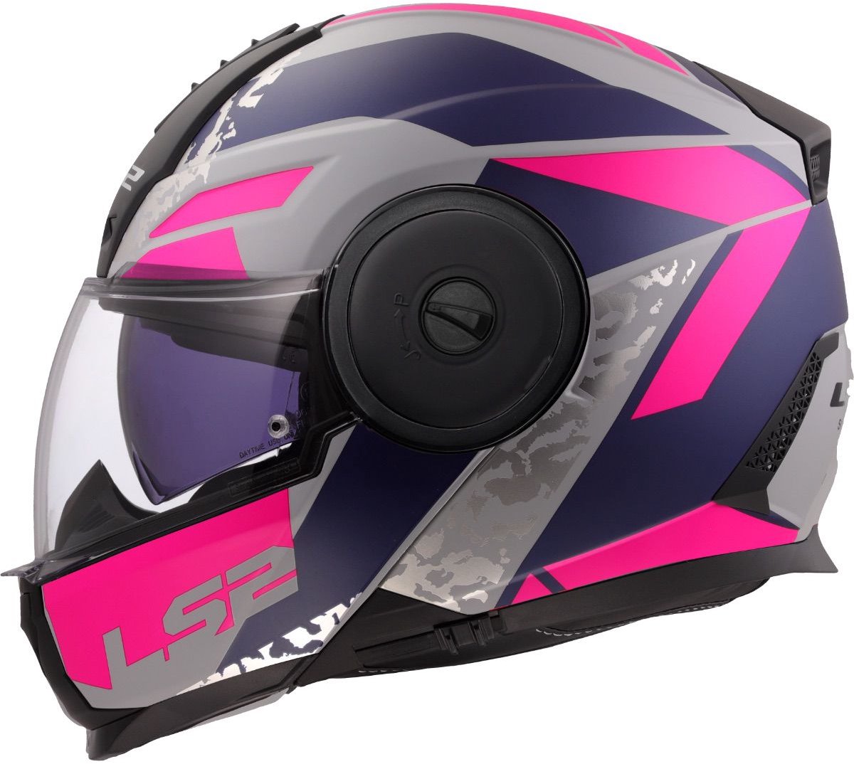 LS2 Helm Scope II Oxyd FF902 mat grijs / fluor roze maat S