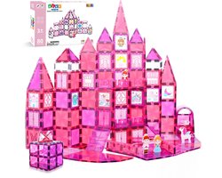 Magnetic Tiles - Magnetisch Speelgoed - Magnetische Tegels - Educatief & Constructie - Montessori Speelgoed - 80 Stuks - Magnetische Bouwstenen - Magnetische Bouwblokken - Voor 3, 4, 5, 6, 7, 8, 9 Jaar - Bouw je Magna Wereld - Kinderen - Olvy