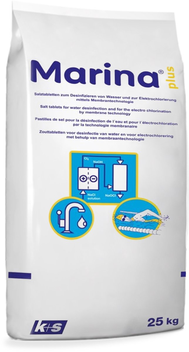 Marina Zouttabletten 25 KG- Zout Tabletten Ontharder - Zout Tabletten Zwembad