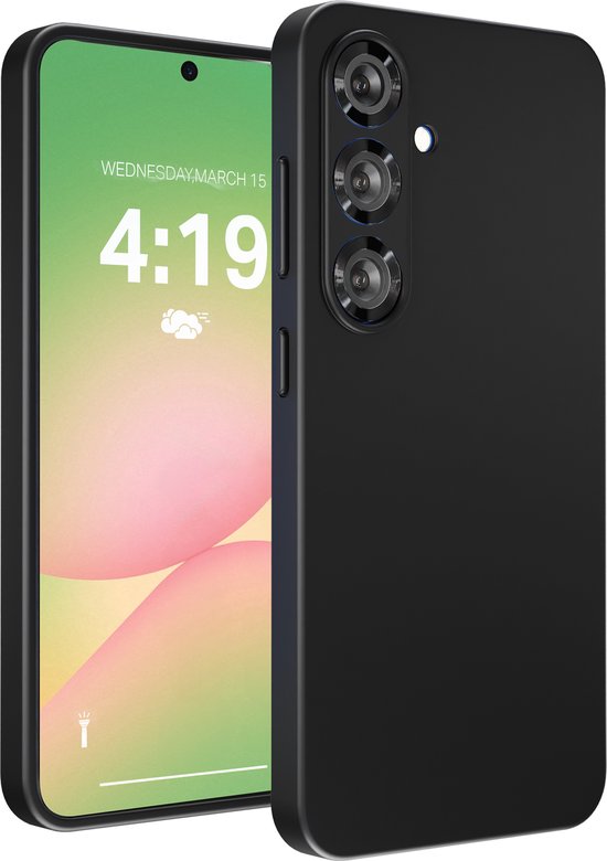 My Case telefoonhoesje geschikt voor Samsung Galaxy A56 hoesje zwart - backcover - optimale bescherming - zwart