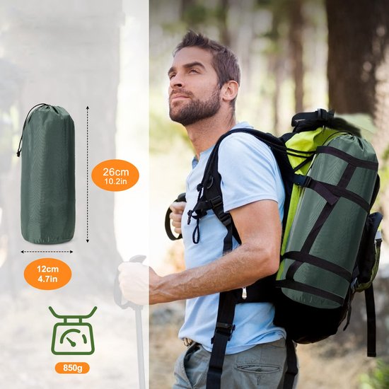 TAN.TOMI Zelfopblazende Slaapmat - Comfortabele & Stevige Tweepersoons Slaapmat - Optimale Stabiliteit & Gewichtsverdeling - Lichtgewicht & Compact voor Kamperen & Outdoor van TAN.TOMI — afbeelding 3