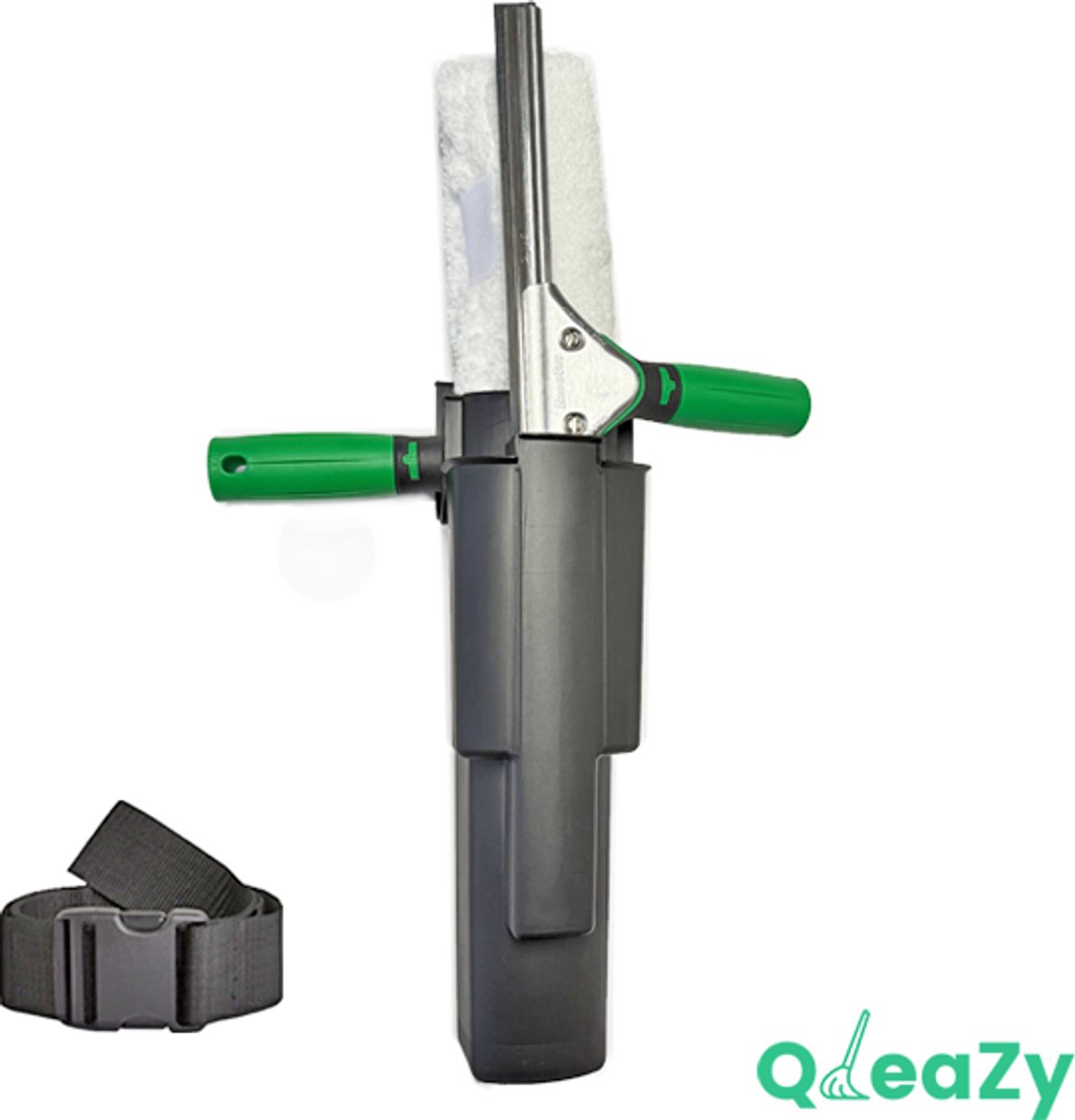Professionele Glasreinigingsset 4in1 - Unger Ergotec - QleaZy Bucket & 105cm nylon riem