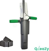 Kit de nettoyage professionnel pour vitres Unger Ergotec 35 cm - 4 en 1 - Avec seau QleaZy et ceinture en nylon de 105 cm