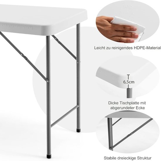 COSTWAY Opklapbare filetietafel met gootsteen, meetschaal en kraan, draagbare campingtafel, outdoorspoelbak, visreinigingstafel voor tuin, camping, vissen, 115 x 59 x 93,5 cm van Costway — afbeelding 4