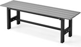 COSTWAY Tuinbank, weerbestendig, 2-zitsbank, tot 300 kg belastbaar, all-weather parkbank van HDPE, terrasbank zonder rugleuning voor tuin, park en balkon, 120 x 36 x 40,5 cm (grijs)