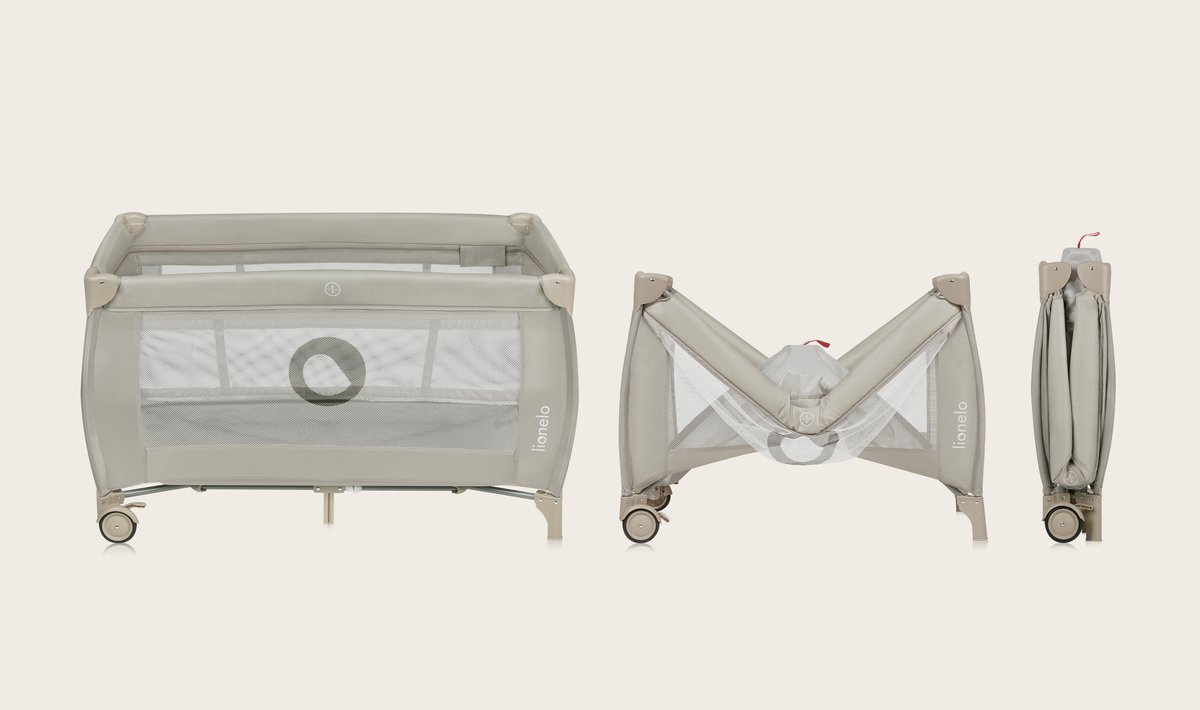 Lionelo Stefi Plus Reisbedje 2-in-1 met matras en draagtas thumbnail 5