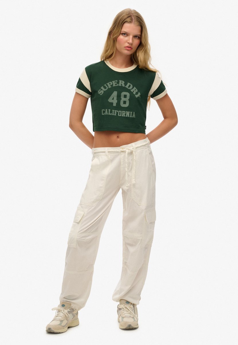 Superdry Lightweight Beach Cargobroek 29 Vrouw Creme