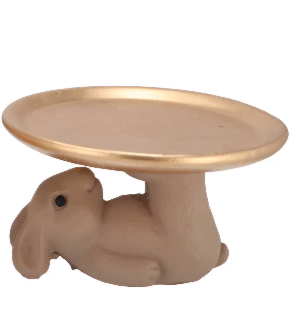 Easter rabbit natural plate 15x15x10 cm - Pasen