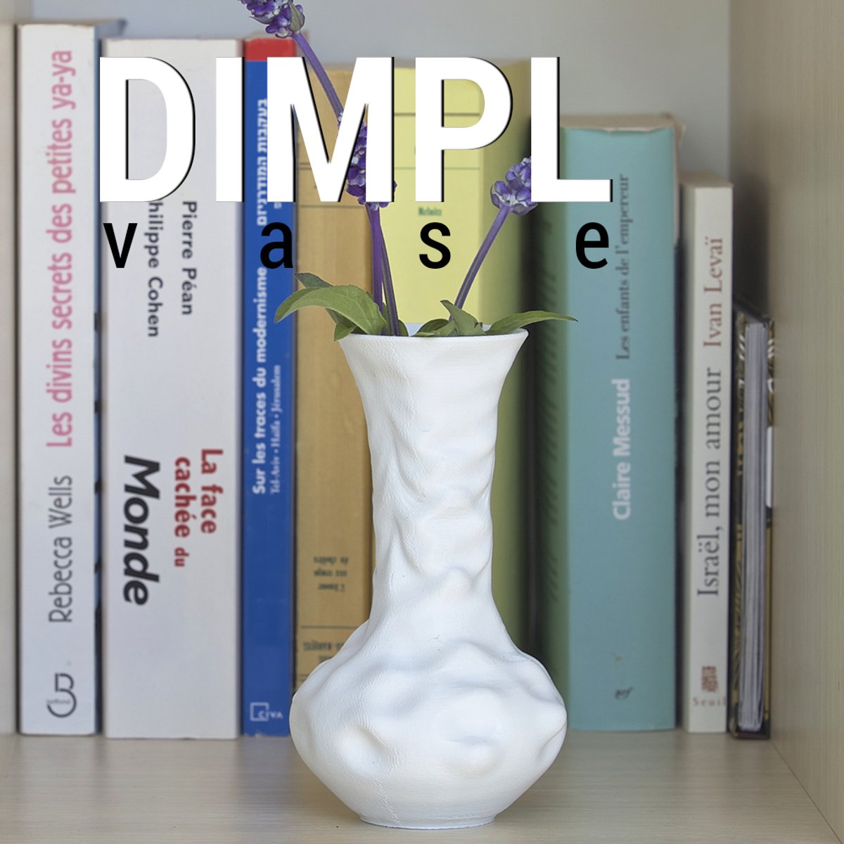 DIMPLE Serie - Vaas - Langwerpige Hals - 3D Geprint - Uniek Design