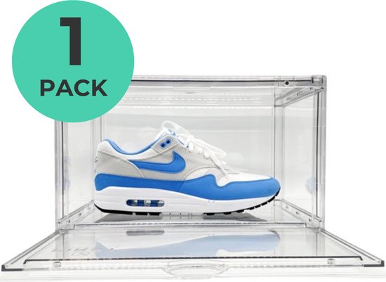 First Amsterdam Sneaker Box - Présentoir Sneaker Transparent - Empilable - Fermeture Magnétique - Boîte à Chaussures - Shoebox - Boîte de Rangement Sneaker